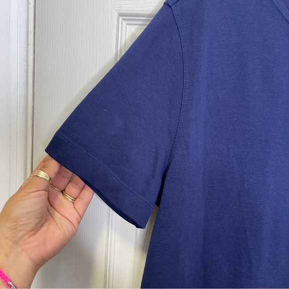 Patagonia Women’s Navy Blue T Shirt Dress Knee Length Sz L - Picture 2 of 6